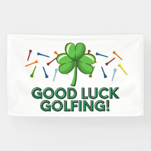 Banderoles Golf bonne chance golf avec shamrock St. Patrick's