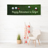 Banderoles Golf de retraite heureux balle de golf avec amour  (En situation)