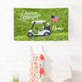 Banderoles Golf heureux retraite avec drapeau d'Amérique (En situation)