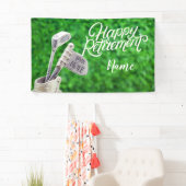 Banderoles Golf heureux retraite avec le fer de golf (En situation)