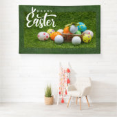 Banderoles Golf Pâques avec des boules et des oeufs pour golf (Insitu)