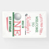 Banderoles Golf PAR-TEE 1er anniversaire Bienvenue (Horizontal)
