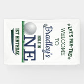 Banderoles Golf PAR-TEE 1er anniversaire Bienvenue (Horizontal)