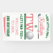 Banderoles Golf PAR-TEE 2e anniversaire Bienvenue (Horizontal)