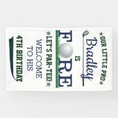 Banderoles Golf PAR-TEE 4th Birthday Welcome (Horizontal)