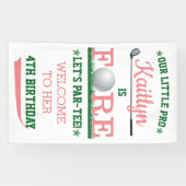 Banderoles Golf PAR-TEE 4th Birthday Welcome (Horizontal)