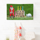 Banderoles Golf Par tee party Le Père Noël Squad (En situation)