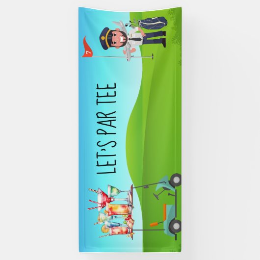 Banderoles Golf Pilot Let's Par tee (Vertical)