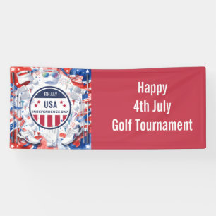 Banderoles Golf Thème Américain 4 Juillet Indépendance