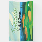 Banderoles Golf Welcome mariage (Vertical)