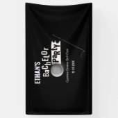 Banderoles Golfer Bachelor Party Golf escapade classique blan (Vertical)