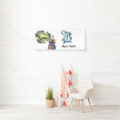 Banderoles Golfeur 75e anniversaire avec golf Bag sur terrain (En situation)