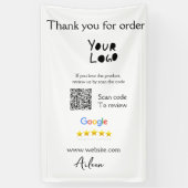 Banderoles Google examen logo entreprise site Web scanner cod (Vertical)