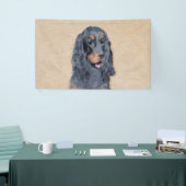 Banderoles Gordon Setter Peinture - Joli art original chien (Salon professionnel)