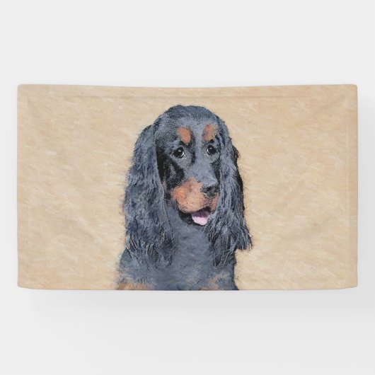 Banderoles Gordon Setter Peinture - Joli art original chien (Horizontal)