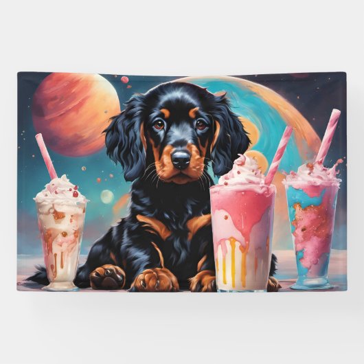 Banderoles Gordon Setter Puppy N Milkshakes (Horizontal)