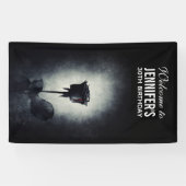 Banderoles Goth Rose noir goutte de sang Macabre Anniversaire (Horizontal)