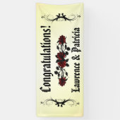 Banderoles Goth Rouge Rose jaune (Vertical)