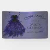 Banderoles Gothique Fairy Indigo Gown | Fleur royale violet p (Horizontal)