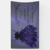 Banderoles Gothique Fairy Indigo Gown | Fleur royale violet p (Vertical)