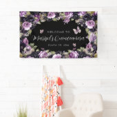 Banderoles Gothique violet et noir Moody Florals Quinceañera (En situation)