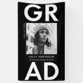 Banderoles Grad Grad Black Photo Grad Graduation (Vertical)