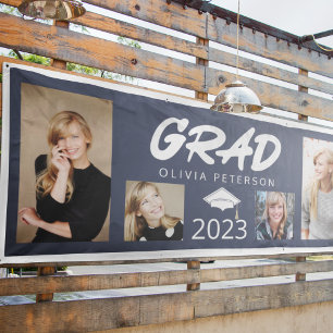 Banderoles Grad Moderne Typographie Photo Collage Classe de 2