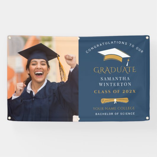 Banderoles Grad Photo 2025 Graduation Custom (Horizontal)
