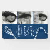 Banderoles Grad Tassel 3 Photo Blue Graduation (Horizontal)