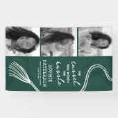 Banderoles Grad Tassel 3 Photo Green Graduation (Horizontal)