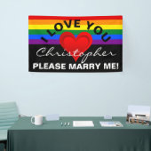 Banderoles Gradients RED LOVE HEART + votre backgr. & idées (Salon professionnel)