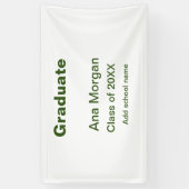 Banderoles Graduate ajouter nom classe de nom de l'école de 2 (Vertical)