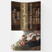 Banderoles Graduate de la photo Woodsy robuste Congrats (Vertical)