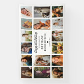 Banderoles Graduation 16 Photo Collage Félicitations (Verticale)