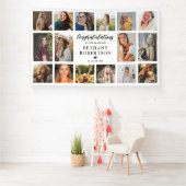 Banderoles Graduation 16 Photo Collage Félicitations (Insitu)