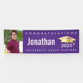 Banderoles Graduation 1 photo or casquette moderne audacieux  (Horizontal)