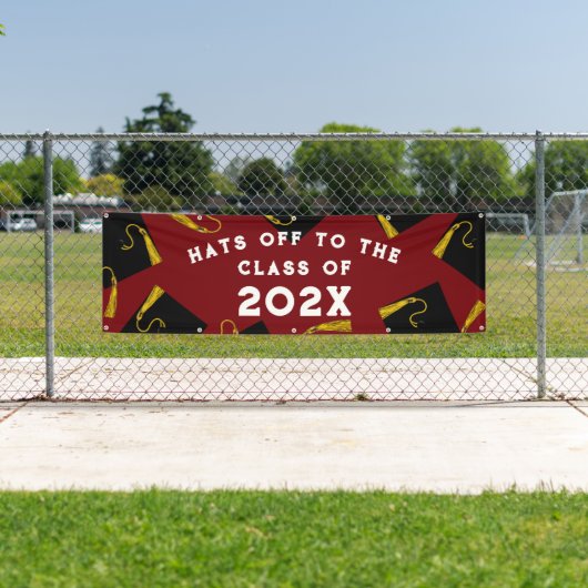 Banderoles Graduation 2025 Maroon (En situation)