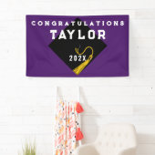 Banderoles Graduation 2025 violet (En situation)