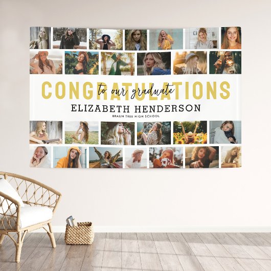 Banderoles Graduation 26 Photo Collage Diplôme