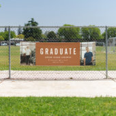 Banderoles Graduation 2 photo chic terre cuite fête moderne (En situation)