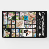 Banderoles Graduation 33 Collage photo minimum noir (Horizontal)