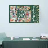 Banderoles Graduation 42 Photo Collage Vert Script Année (Salon professionnel)