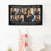 Banderoles Graduation 7 Photo Collage Félicats Grad 2023 (En situation)