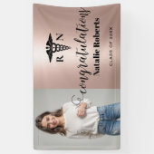 Banderoles Graduation à l'école de soins infirmiers Rose mode (Vertical)