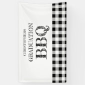 Banderoles Graduation BBQ Gingham (Vertical)