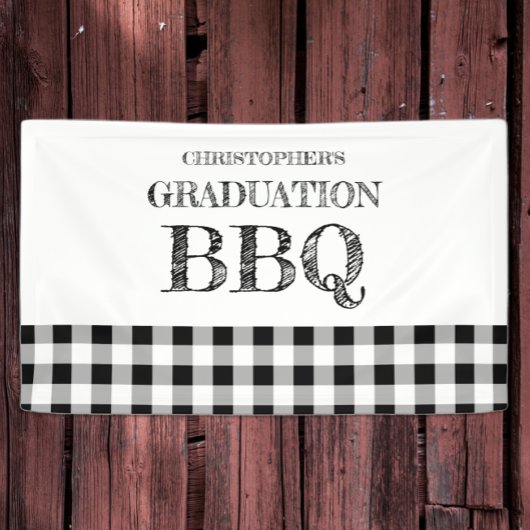 Banderoles Graduation BBQ Gingham