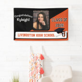 Banderoles Graduation Black & Orange (En situation)
