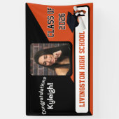 Banderoles Graduation Black & Orange (Vertical)