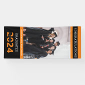 Banderoles Graduation Classe Black Orange Photo Banne (Horizontal)