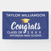 Banderoles Graduation Congrats Graduate Add Name School Year (Horizontal)